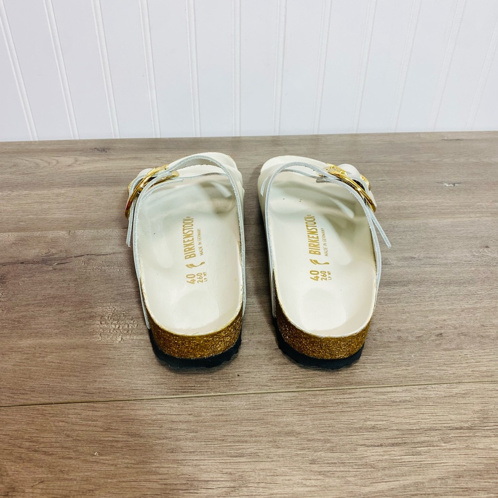 Use women BIRKENSTOCK ARIZONA BIG BUCKLE SLIDE SANDAL HIGH SHINE size 40 - Picture 6 of 13